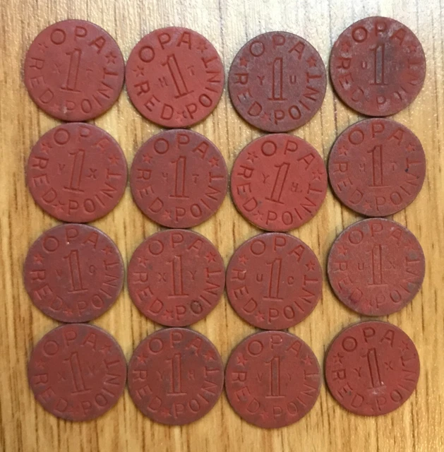 RED OPA WWII Ration Token (World War Two II Office Price Administration Tokens) Β£1.28 - PicClick UK