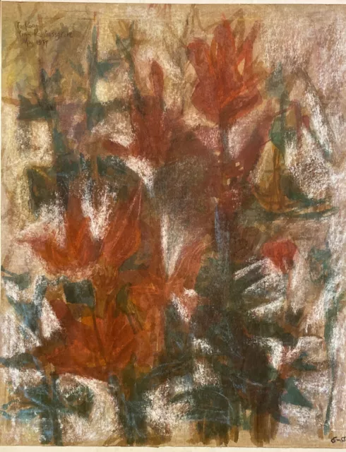 R. L. Cossgrove MCM Midcentury Floral Still Life 1957; New York Pratt Institute