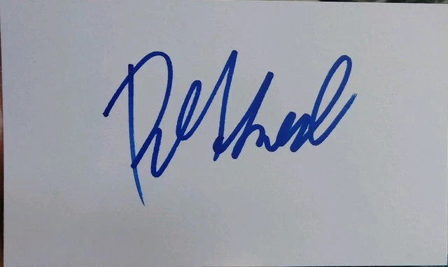 Rob Schneider Autographed index card. Actor, Comic Writer, SNL, TV, Movie.