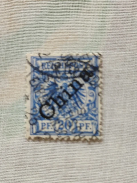 Briefmarken Dt. Post China 1898 Mi 4I diagonaler Aufdruck