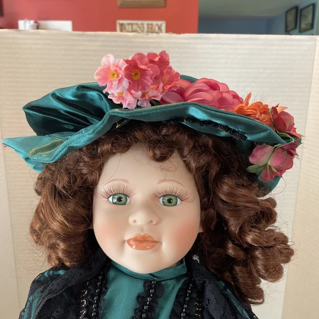 Jacqueline Collection Porcelain Doll. Janice. Green Eyes. Victorian