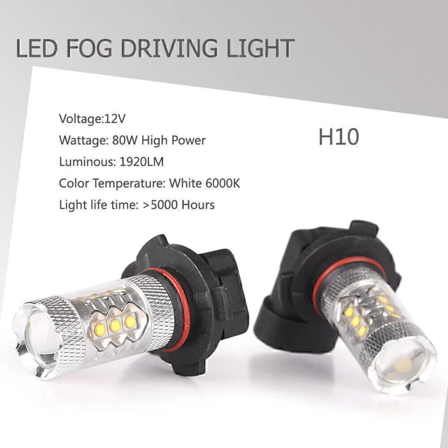 2x Lampada Nebbia LED Bianca Alta Potenza Alta Potenza Lampadine Auto Styling DRL Luci Auto