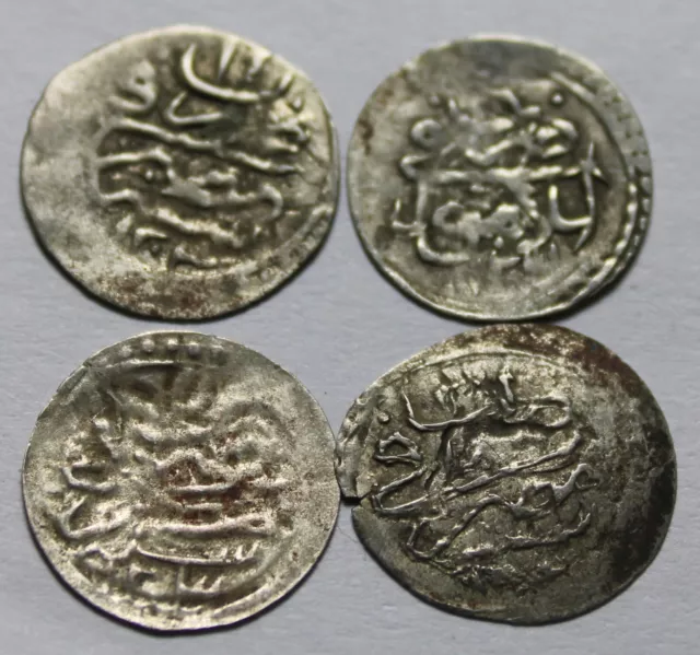 Lot Genuine Islamic silver para coins/Selim III 1789 Turkey Islambul/Cairo/Egypt