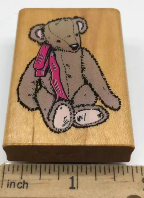 Teddy Bear Wood Mounted Rubber Stamp  by Comotion