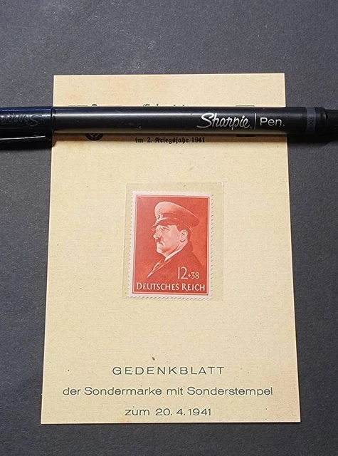 WW2 WWII GERMAN Third Reich Nazi Adolf Hitler Birthday Souvenir stamp ...