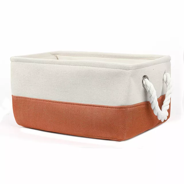 Casier rangement en tissu Panier Serviette Vêtement  Organisateur orange S