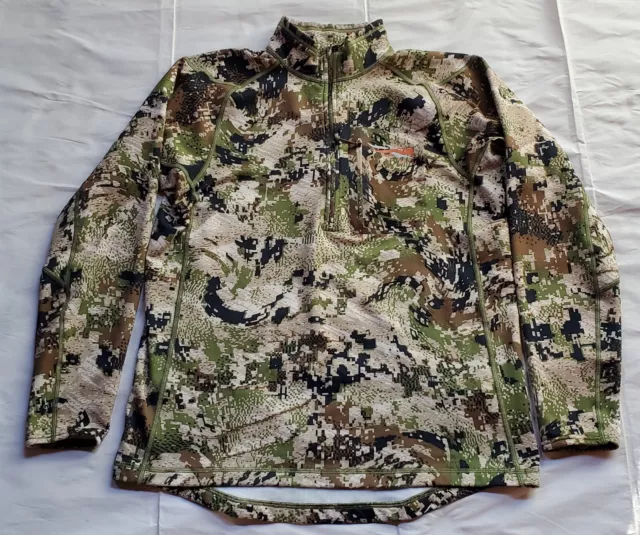 Sitka Grinder 1/4  Zip Pullover Fleece Soft Shell Jacket XL Gore OptiFade Camo