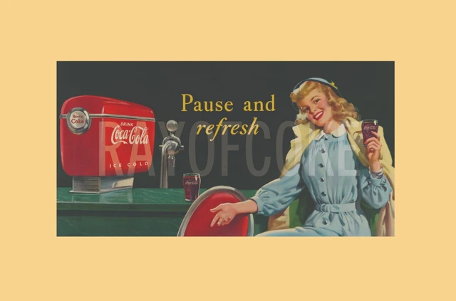 VINTAGE, COCA-COLA CARDBOARD Printed Sign, 