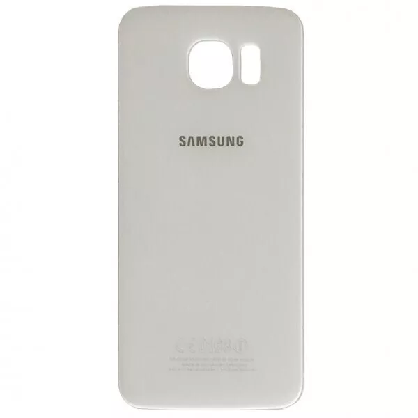 Samsung Galaxy S6 Akkudeckel Backcover Platinum Weiß Rückseite Premium