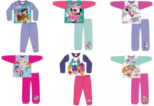 Mädchen Charakter Minnie Paw Patrol My Little Pony Zahlenblöcke Mascha Pyjama PJS