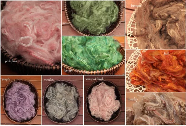 Deluxe Wool Fluff Basket Stuffer Filler, Newborn Photo Prop, Merino Baby Prop