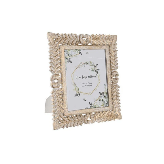 Cadre photo DKD Home Decor Verre Blanc Tropical Bois MDF 0816 (31 x 1,5 x 36 cm)