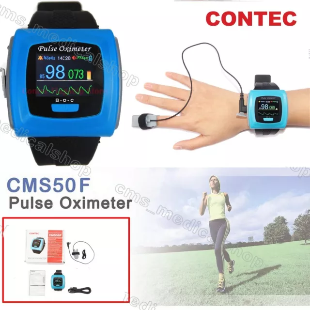 CONTEC FDA CMS50F Wrist Pulse Oximeter Spo2 Monitor 24h Daily Overnight Sleep