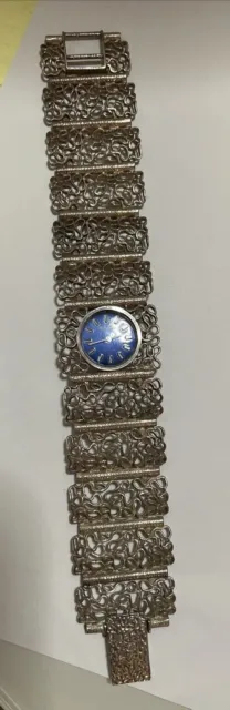 schöne, alte Armbanduhr , Damenuhr 925 Silber , Trachtenuhr , 57g