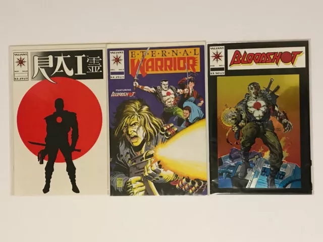 Rai #0 Eternal Warrior #5 1st Full of Bloodshot #1 1992 Valiant Comics NM