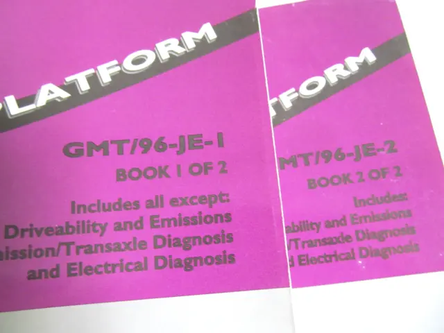 1996 Chevrolet Geo Tracker Shop Repair Service Maintenance Manual Vol 1 & 2 K