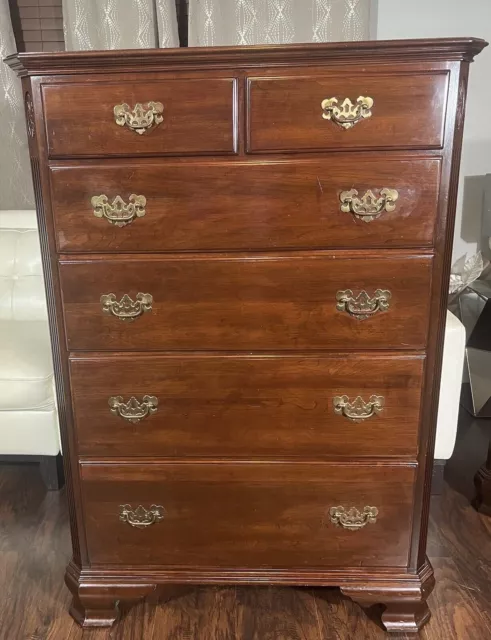 ETHAN ALLEN Georgian Court Solid Cherry Traditional Style 36” Chest of Drawers