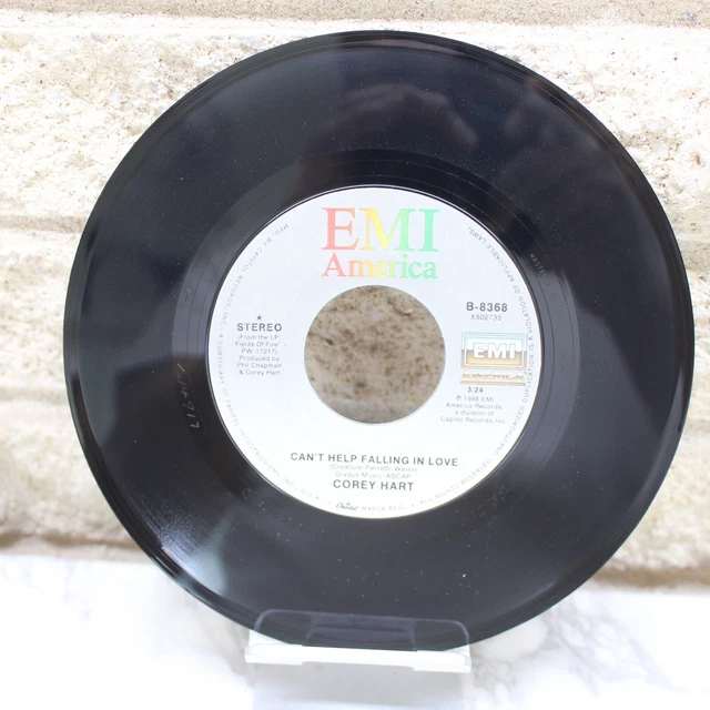 COREY HART CAN'T Help Falling In Love / Broken Arrow 45 Vinyl Record NM