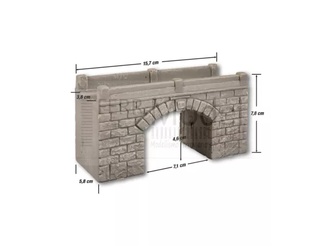 NOCH 58696 - Ponte in scala H0 1:87, misure come in foto