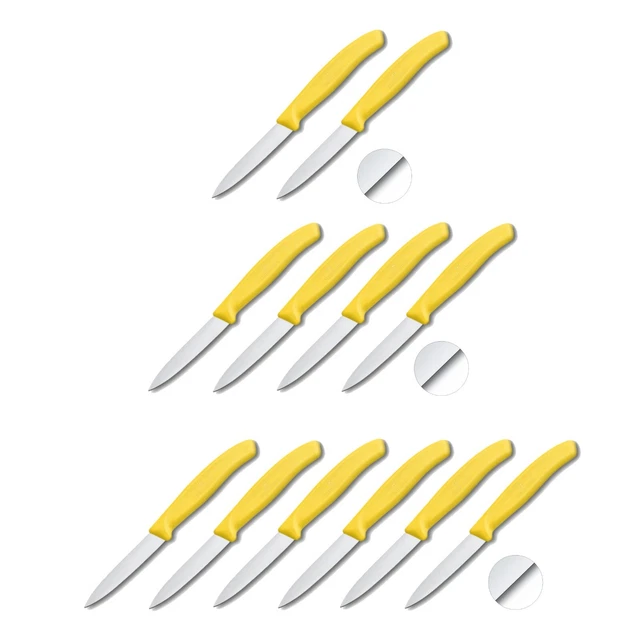 VICTORINOX 2/4/6er Set Gemüsemesser Obstmesser Küchenmesser Messer 8cm gelb