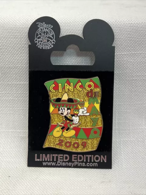 Disney Pin - DLR - Cinco de Mayo 2009 - Mickey Mouse New On Card
