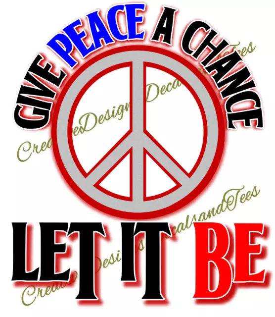 The Beatles Let It Be & Give Peace a Chance  FAB Four T-Shirts 100% Cotton S-XL