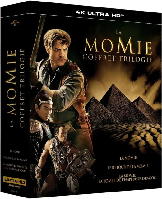 Coffret trilogie La Momie L'intégrale Blu-ray 4K Edition limitée collector neuf