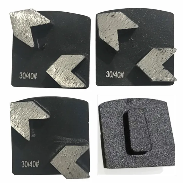 3x Metal Scraper Diamond Grinding Segment for Grinder Grit 30/40 Medium Bond
