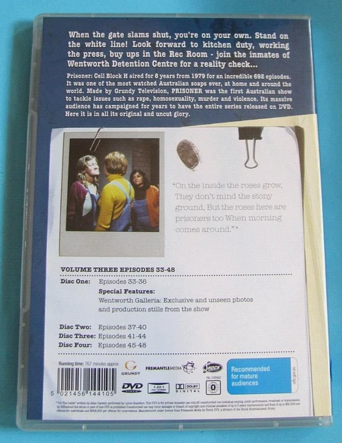 PRISONER Cell Block H Volume 3 DVD Episodes 33-48 All Region 2