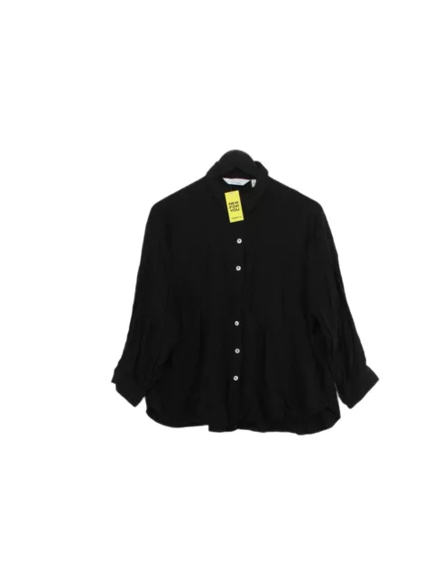 & Other Stories Women's Blouse UK 10 Black 100% Viscose Basic