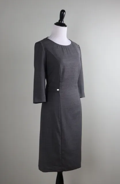 BOSS HUGO BOSS $495 Dewona Lined Wool Tab Waist Sheath Pencil Dress Size US 6 2