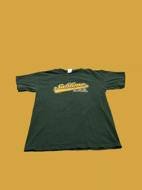 Sublime LBC 2002 VTG Green Band Shirt Medium