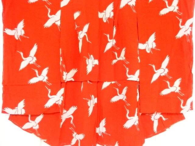 40441# Japanese Kimono / Antique Kimono For Girls / Cranes