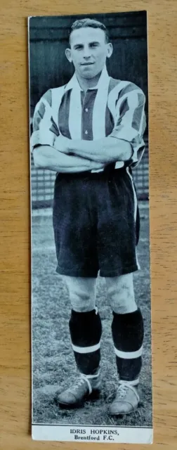 Idris Hopkins Brentford DC Thomson Topical Times Footballers 1937 220mm x 60mm