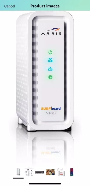 ARRIS SURFboard SB6183 Cable Modem 16x4 Channels DOCSIS 3.0 - white