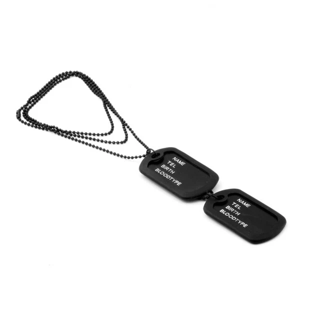 Collana Etichetta ID cane Etichetta ID Completa di Catene e