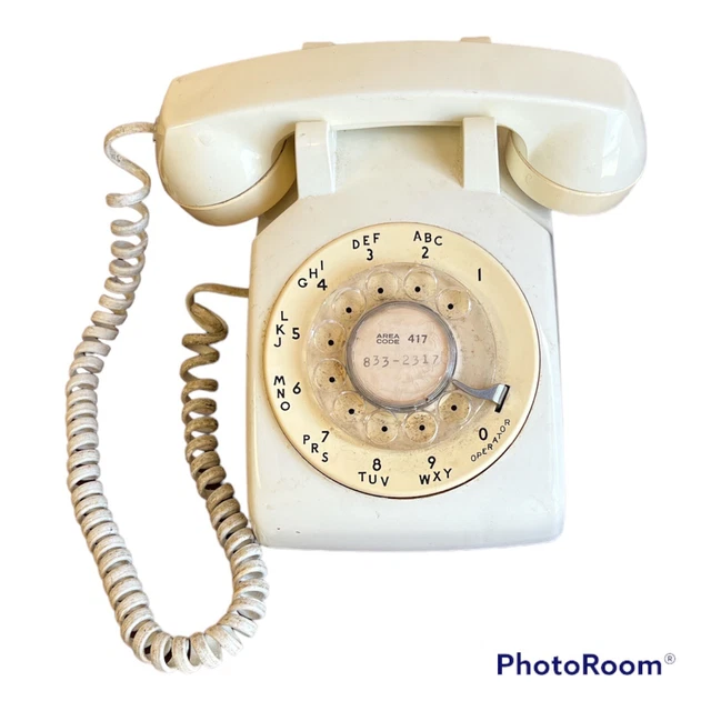 WHITE ROTARY PHONE Southwestern Bell Western Electric C/O 500 3/67 $29.