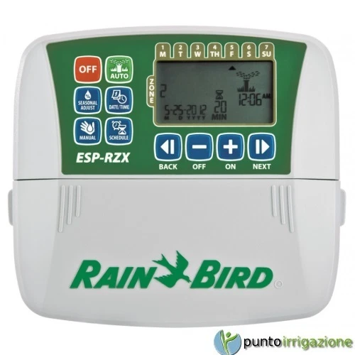 Programmatore centralina RainBird ESP RZX 8 STAZIONI ZONE montaggio interno