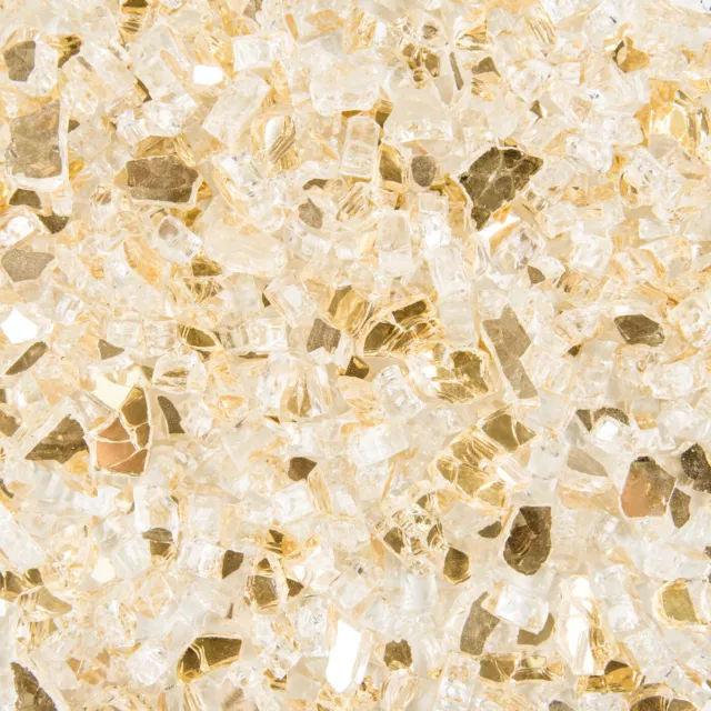 VIVID ROYAL GOLD 1/2" Reflective - Fireplace, Fire Pit Fireglass Glass Crystals