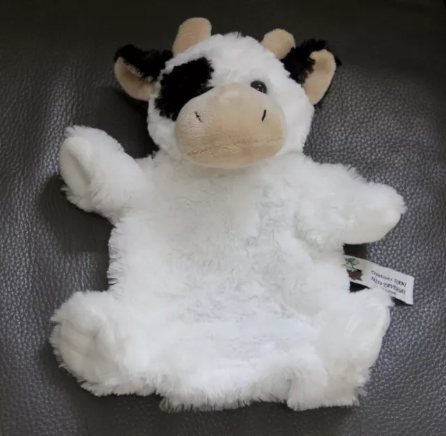 Doudou Marionnette Vache Blanc Noir Création  Dani  État Neuf