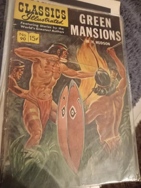 vintage Classic Illustrated comic - Green Mansions No 90  1940s - 50s