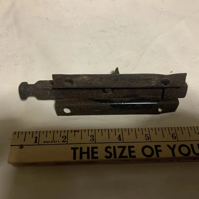 Antique door latch bolt cast iron salvage Pennsylvania barn PA 2