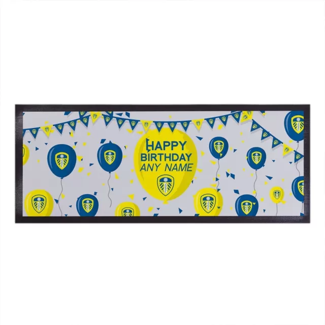 Leeds United Officially Licensed - Birthday - Personalised Bar Runner