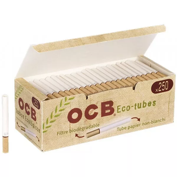 Boîte de 250 tubes pour cigarettes - Avec filtres - Chanvre - Ocb