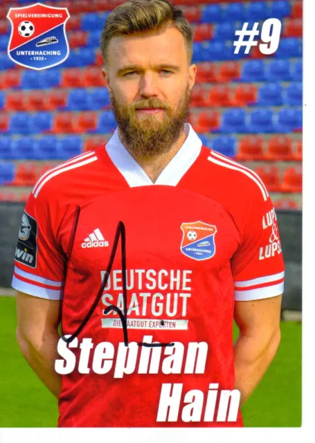 Stephan Hain SpVgg. Unterhaching 2020-2021 Autogrammkarte handsigniert