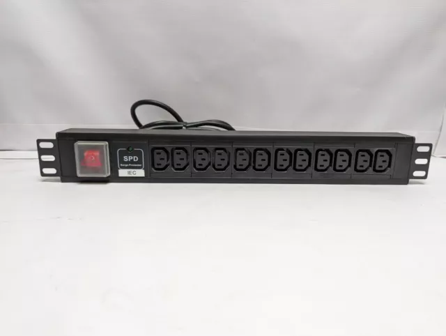 PDU C13 IEC Sockets with UK Plug Power Distribution Units Horizontal 12 Way PD10