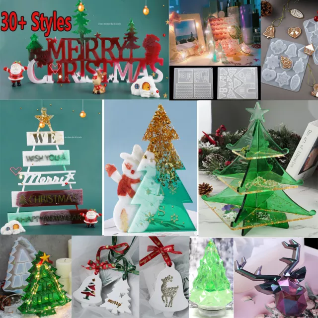 Weihnachtsdekor Silikonschmuck Gussform Harz Epoxidform Bastelwerkzeug DIY
