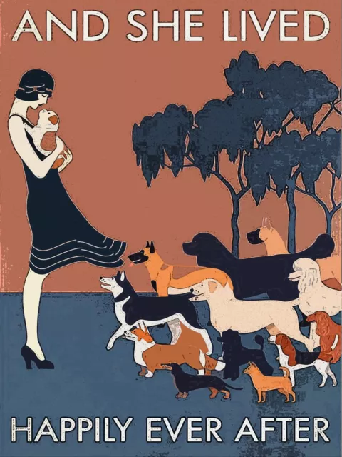 Decorative Poster.Interior wall art room design.Deco model with pet dogs.11531