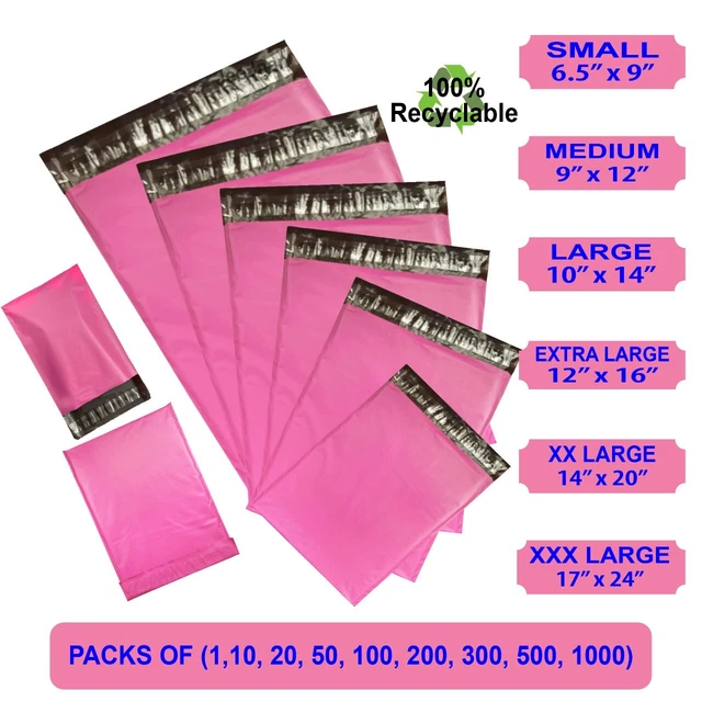 Borse postali ROSA Spedizione Plastica Colorata Imballaggio Pacchetto Borse Spedizione