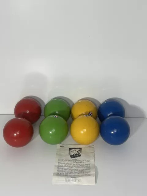 Vintage Bocce Ball Set with Leather Case made in Italy